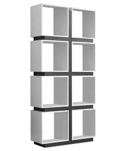Monarch Specialties BOOKCASE - 71"H / WHITE / GREY
