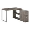Monarch Specialties COMPUTER DESK - DARK TAUPE LEFT OR RIGHT FACING CORNER