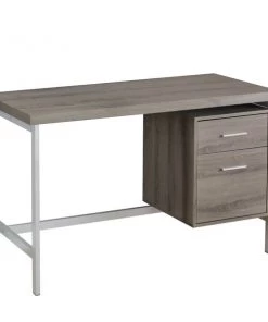 Monarch Specialties COMPUTER DESK - 48"L / DARK TAUPE / SILVER METAL