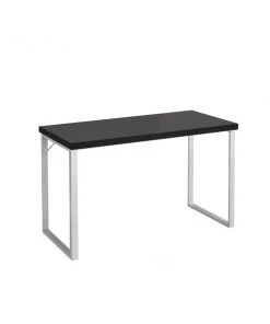 Monarch Specialties COMPUTER DESK - 48"L / ESPRESSO / SILVER METAL