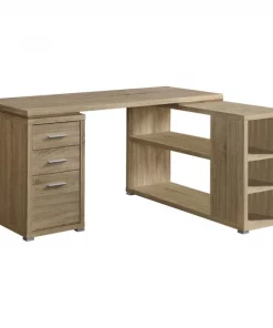Monarch Specialties COMPUTER DESK - NATURAL LEFT OR RIGHT FACING CORNER