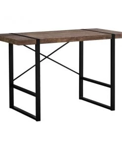 Monarch Specialties COMPUTER DESK - 48"L / BROWN RECLAIMED WOOD / BLACK METAL