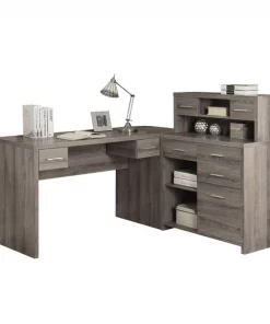 Monarch Specialties COMPUTER DESK - DARK TAUPE LEFT OR RIGHT FACING CORNER