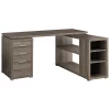 Monarch Specialties COMPUTER DESK - DARK TAUPE LEFT OR RIGHT FACING CORNER