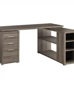 Monarch Specialties COMPUTER DESK - DARK TAUPE LEFT OR RIGHT FACING CORNER