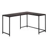 Monarch Specialties COMPUTER DESK - 58"L / ESPRESSO TOP / BLACK METAL CORNER
