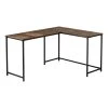 Monarch Specialties COMPUTER DESK - 58"L/ BROWN RECLAIMED/ BLACK METAL CORNER