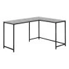Monarch Specialties COMPUTER DESK - 58"L/ GREY STONE-LOOK/ BLACK METAL CORNER