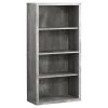 Monarch Specialties BOOKCASE - 48"H / GREY RECLAIMED WOOD-LOOK / ADJ. SHELVES