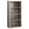 Monarch Specialties BOOKCASE - 48"H / TAUPE RECLAIMED WOOD-LOOK/ ADJ. SHELVES