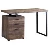 Monarch Specialties COMPUTER DESK - 48"L / BROWN RECLAIMED WOOD / BLACK METAL