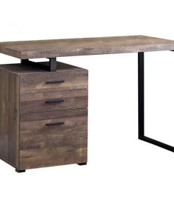 Monarch Specialties COMPUTER DESK - 48"L / BROWN RECLAIMED WOOD / BLACK METAL