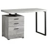 Monarch Specialties COMPUTER DESK - 48"L / GREY RECLAIMED WOOD / BLACK METAL
