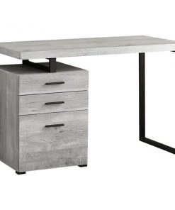 Monarch Specialties COMPUTER DESK - 48"L / GREY RECLAIMED WOOD / BLACK METAL