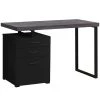 Monarch Specialties COMPUTER DESK - 48"L / BLACK / GREY TOP LEFT/RIGHT FACING