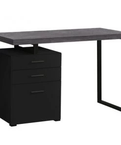 Monarch Specialties COMPUTER DESK - 48"L / BLACK / GREY TOP LEFT/RIGHT FACING