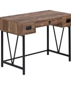 Monarch Specialties COMPUTER DESK - 48"L / BROWN RECLAIMED WOOD / BLACK METAL