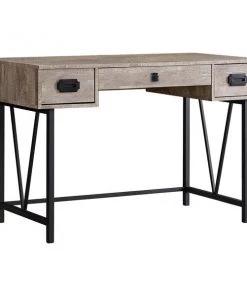 Monarch Specialties COMPUTER DESK - 48"L / TAUPE RECLAIMED WOOD / BLACK METAL