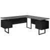 Monarch Specialties COMPUTER DESK - 70"L / BLACK / GREY TOP LEFT/RIGHT FACING
