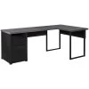 Monarch Specialties COMPUTER DESK - 80"L / BLACK / GREY TOP LEFT/RIGHT FACING