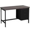 Monarch Specialties COMPUTER DESK - 48"L / BLACK / GREY TOP / BLACK METAL