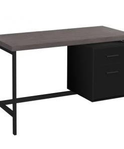 Monarch Specialties COMPUTER DESK - 48"L / BLACK / GREY TOP / BLACK METAL