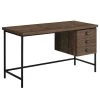 Monarch Specialties COMPUTER DESK - 55"L / BROWN RECLAIMED WOOD / BLACK METAL