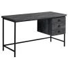 Monarch Specialties COMPUTER DESK - 55"L / BLACK RECLAIMED WOOD / BLACK METAL