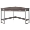 Monarch Specialties COMPUTER DESK - 42"L / DARK TAUPE CORNER / SILVER METAL