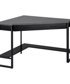 Monarch Specialties COMPUTER DESK - 42"L / BLACK / GREY TOP CORNER / BLACK