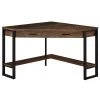 Monarch Specialties COMPUTER DESK - 42"L / BROWN RECLAIMED WOOD CORNER