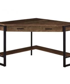 Monarch Specialties COMPUTER DESK - 42"L / BROWN RECLAIMED WOOD CORNER