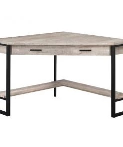 Monarch Specialties COMPUTER DESK - 42"L / TAUPE RECLAIMED WOOD CORNER