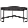 Monarch Specialties COMPUTER DESK - 42"L / BLACK RECLAIMED WOOD CORNER