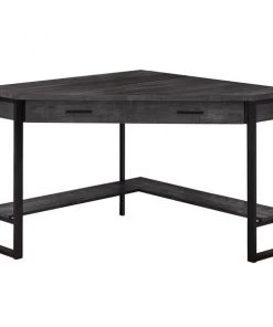 Monarch Specialties COMPUTER DESK - 42"L / BLACK RECLAIMED WOOD CORNER