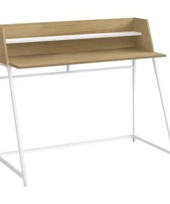 Monarch Specialties COMPUTER DESK - 48"L / NATURAL / WHITE METAL