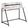Monarch Specialties COMPUTER DESK - 48"L / WHITE MARBLE-LOOK / BLACK METAL