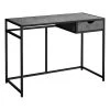 Monarch Specialties COMPUTER DESK - 42"L / GREY STONE-LOOK / BLACK METAL