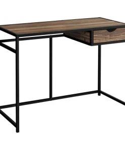 Monarch Specialties COMPUTER DESK - 42"L / BROWN RECLAIMED / BLACK METAL