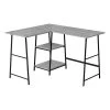 Monarch Specialties Corner Computer Desk - 48"L / Grey Top / Black Metal