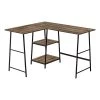 Monarch Specialties Corner Computer Desk - 48"L/ Brown Reclaimed-Look/ Black Metal
