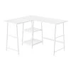 Monarch Specialties Corner Computer Desk - 48"L / White Top / White Metal