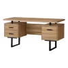 Monarch Specialties COMPUTER DESK - 60"L / LIGHT RECLAIMED WOOD / BLACK METAL