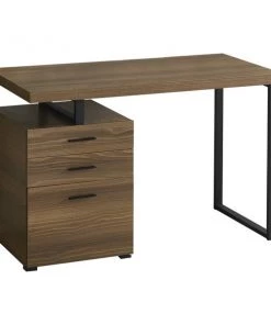 Monarch Specialties COMPUTER DESK - 48"L / WALNUT / BLACK METAL / L/R FACE