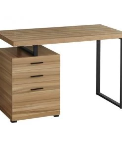 Monarch Specialties COMPUTER DESK - 48"L / RECLAIMED WOOD / BLACK METAL / L/R