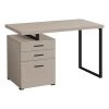 Monarch Specialties COMPUTER DESK - 48"L / MODERN TAUPE / BLACK METAL / L/R