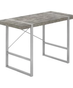 Monarch Specialties COMPUTER DESK - 48"L / GREY CONCRETE-LOOK / SILVER METAL