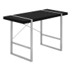 Monarch Specialties COMPUTER DESK - 48"L / BLACK / SILVER METAL