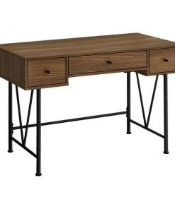Monarch Specialties Computer Desk - 48"L / Walnut / Black Metal