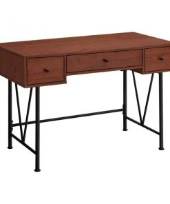 Monarch Specialties Computer Desk - 48"L / Cherry / Black Metal